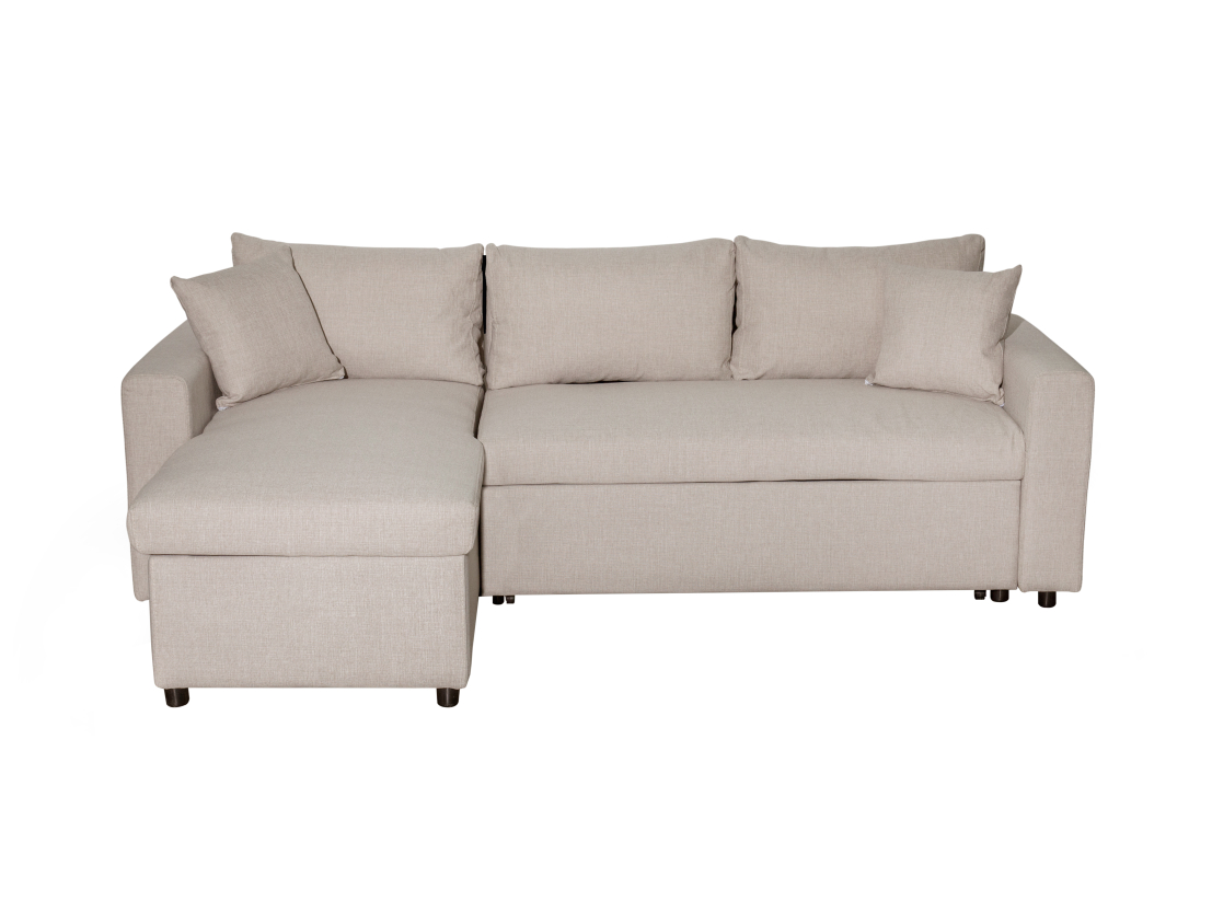 Canapé d'Angle MARIA Réversible et Convertible avec Coffre en tissu