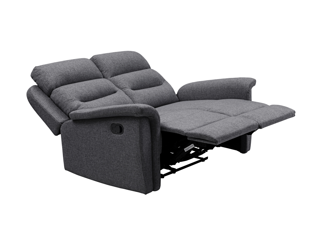 RELAXXO - Ensemble canapés relax manuels LÉON 3 + 2 places en tissu