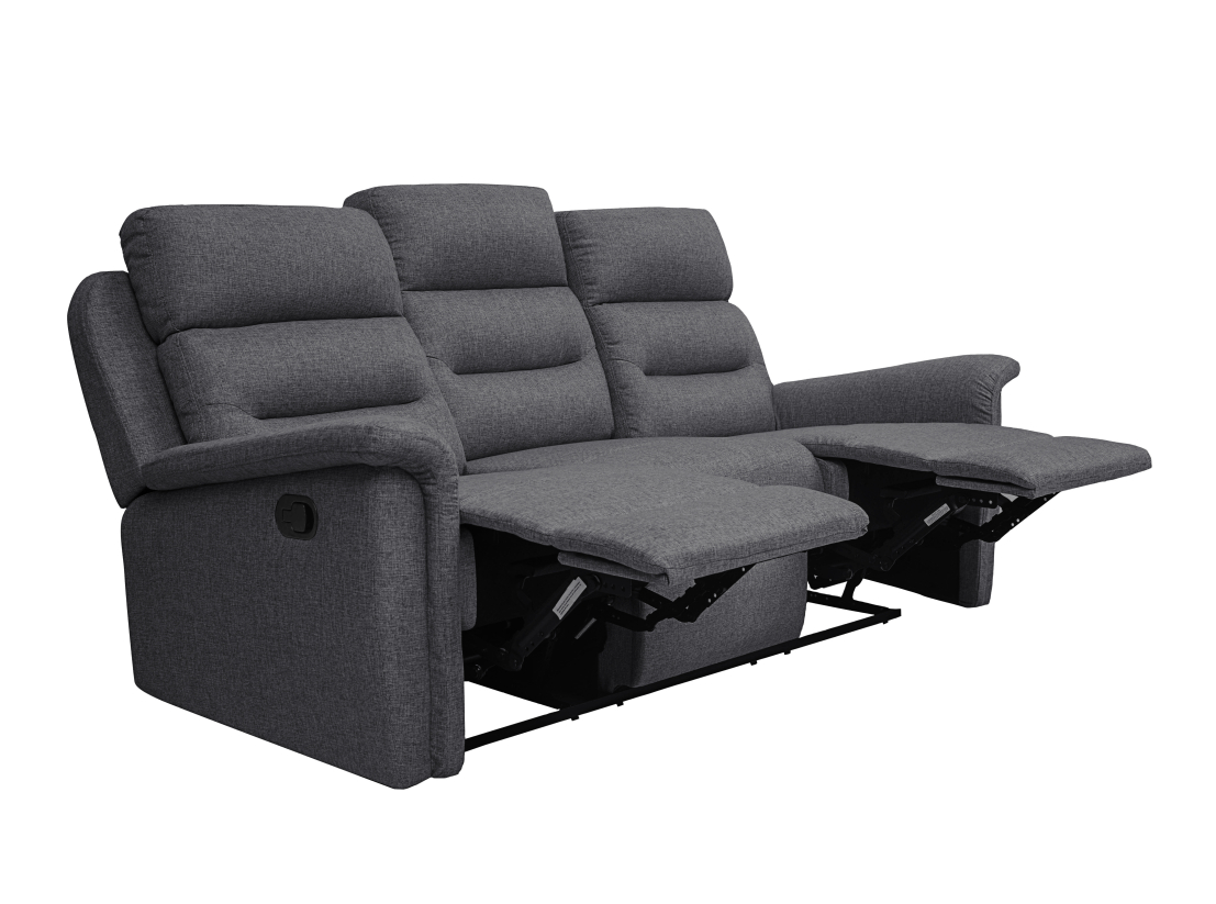 RELAXXO - Ensemble canapés relax manuels LÉON 3 + 2 places en tissu
