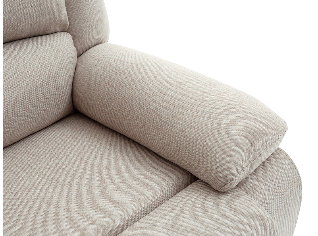 RELAXXO - Ensemble canapé relax manuel LEO 2 places + fauteuil manuel en tissu