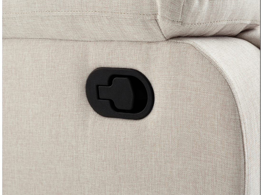 RELAXXO - Ensemble canapé relax manuel LEO 2 places + fauteuil manuel en tissu
