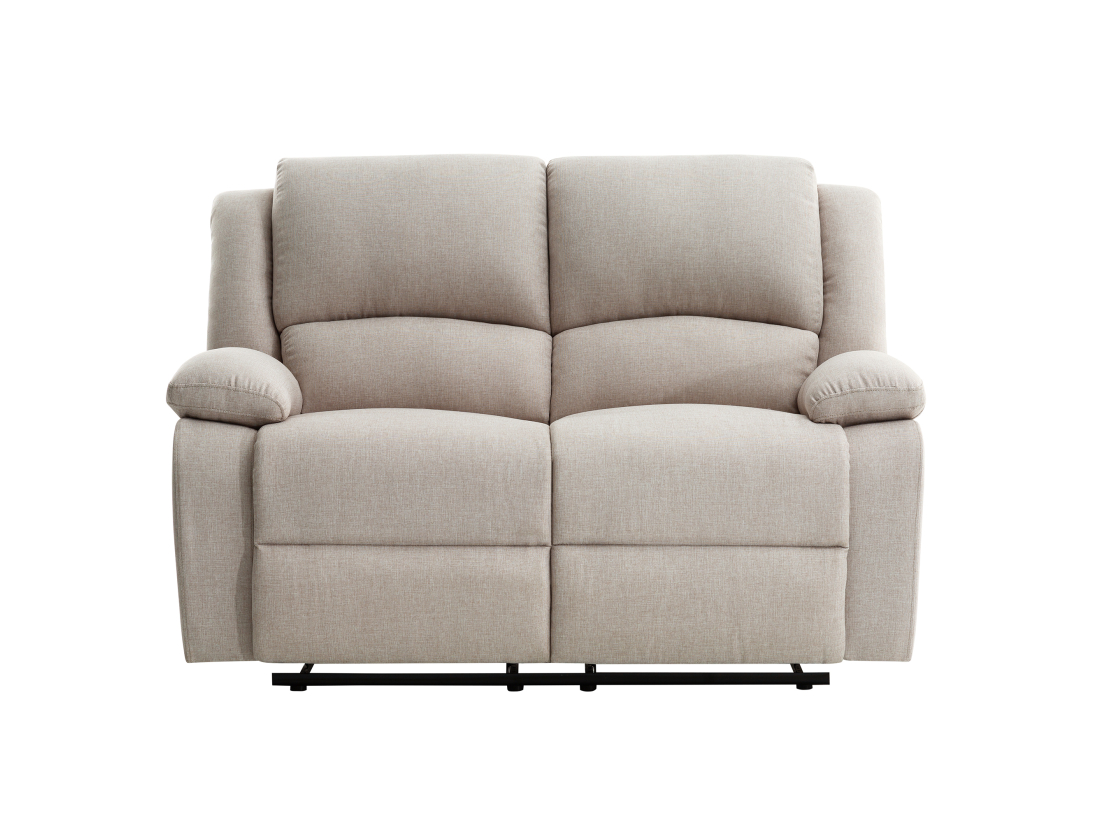 RELAXXO - Ensemble canapé relax manuel LEO 2 places + fauteuil manuel en tissu