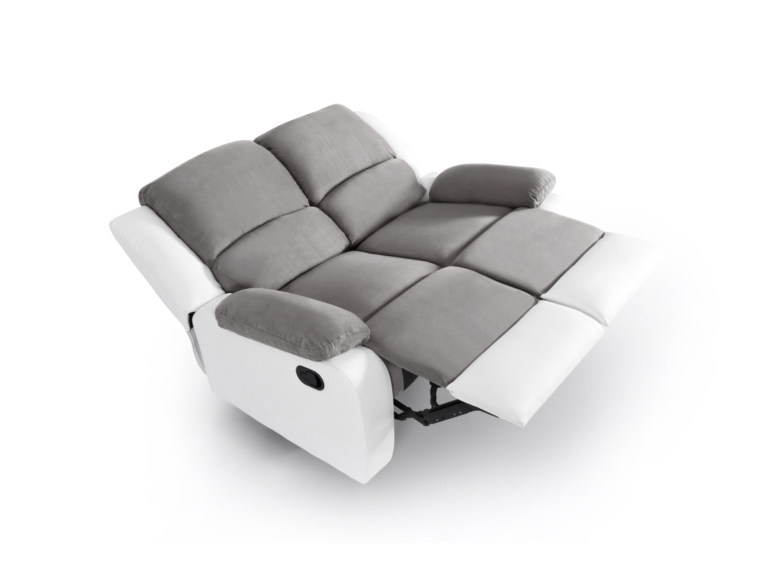 RELAXXO - Ensemble canapés relax manuels LEO 3 + 2 places en microfibre et simili