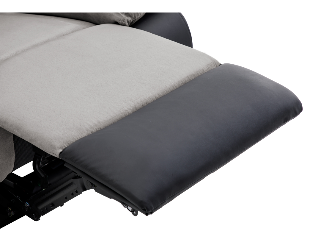 RELAXXO - Ensemble canapé relax électrique LEO 2 places + fauteuil releveur en microfibre et simili