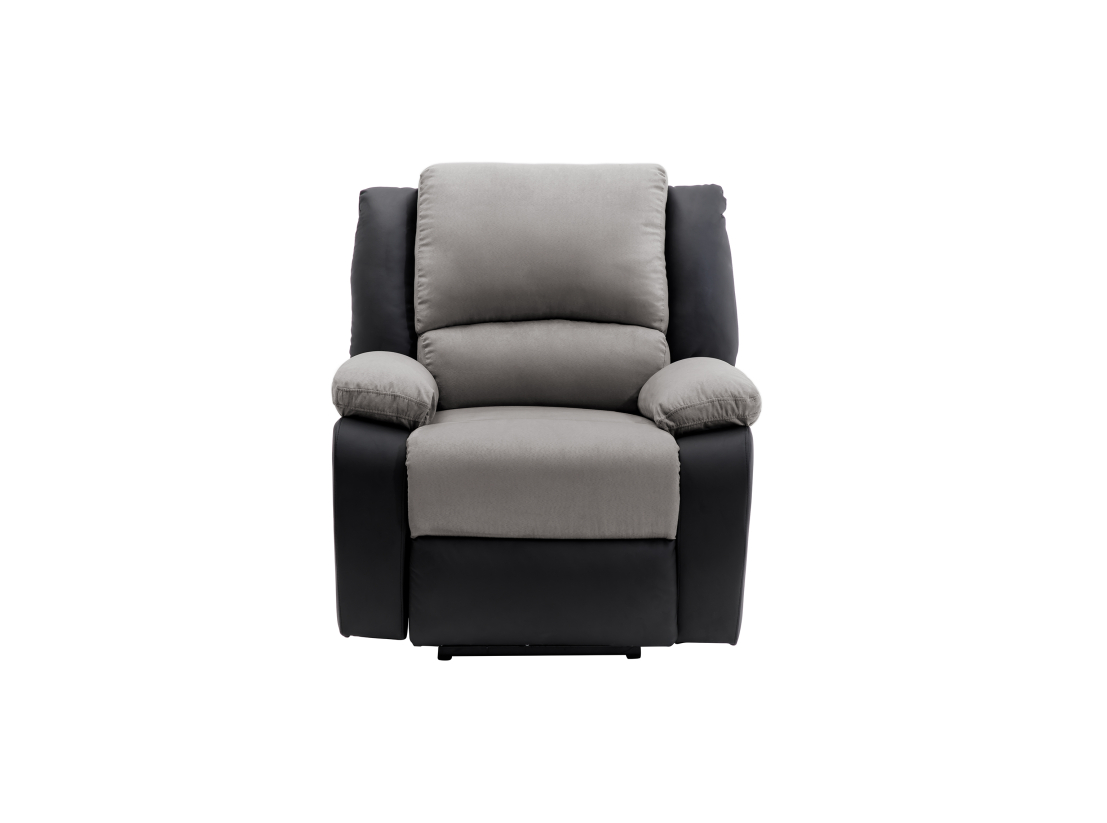 RELAXXO - Ensemble canapé relax électrique LEO 2 places + fauteuil releveur en microfibre et simili