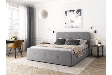 Cadre de lit BALA avec sommier relevable à lattes - Dimensions matelas : 160 x 200 cm