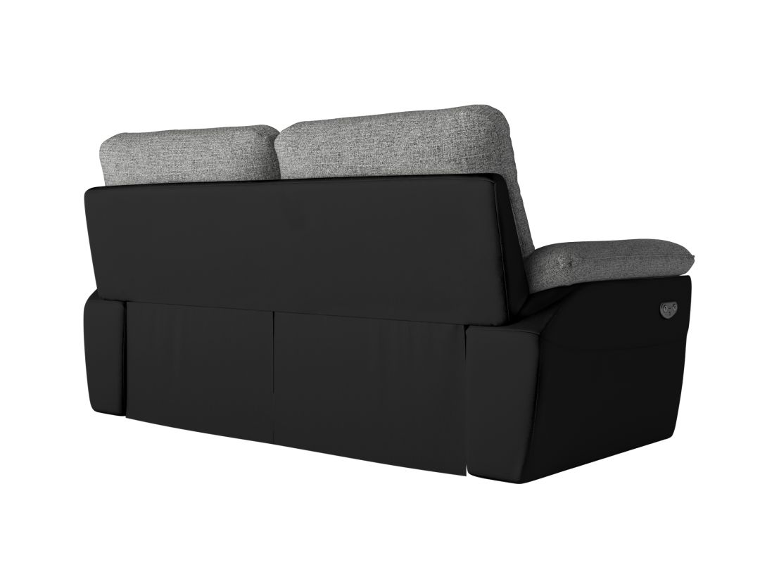 Canapé de relaxation électrique ROSS 3 places en tissu et simili