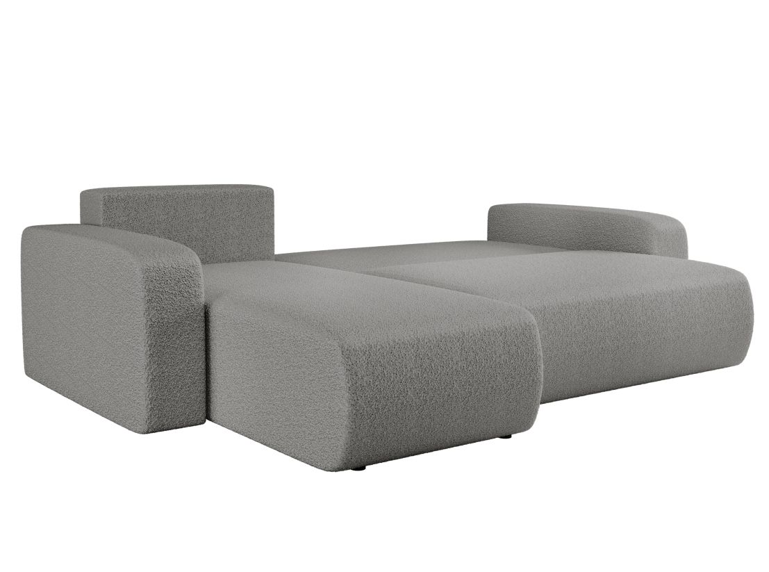 Canapé d'angle ALYA convertible et réversible 3 places en tissu bouclette