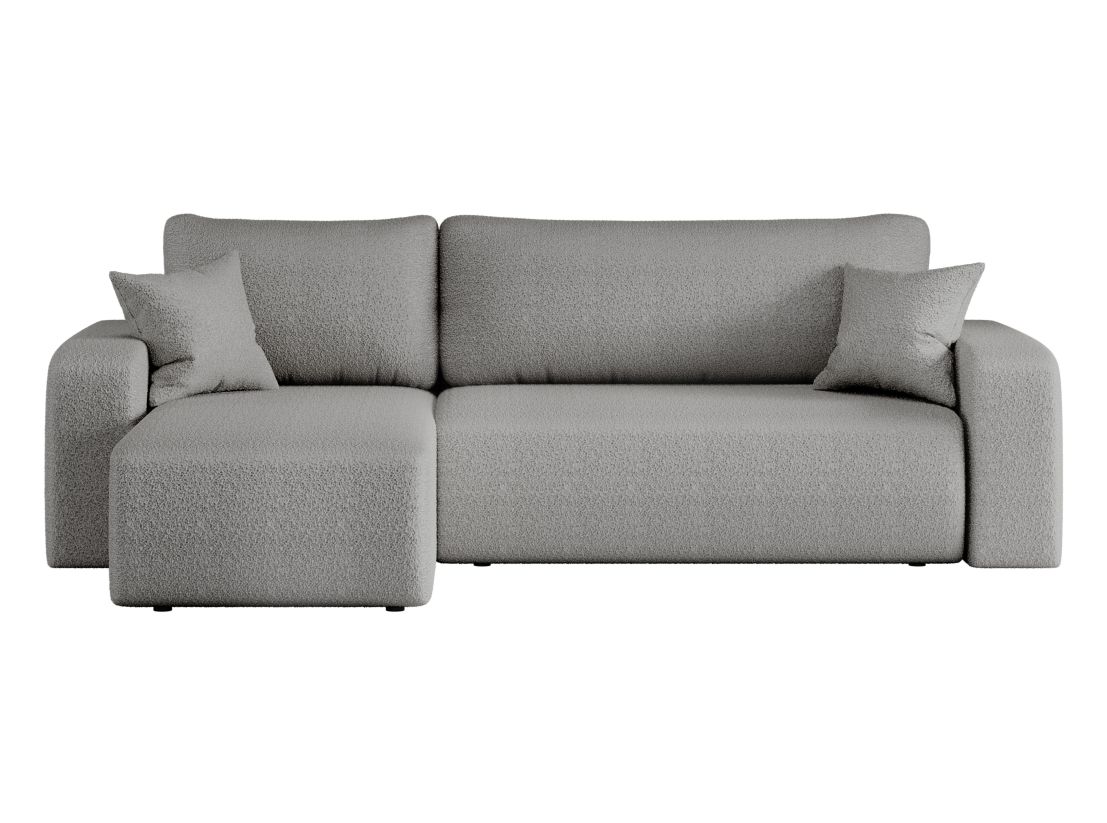 Canapé d'angle ALYA convertible et réversible 3 places en tissu bouclette