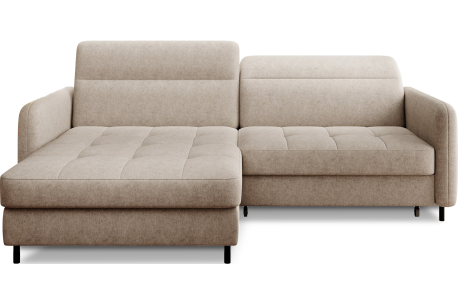 Canapé d'angle 3 places HANA convertible en tissu