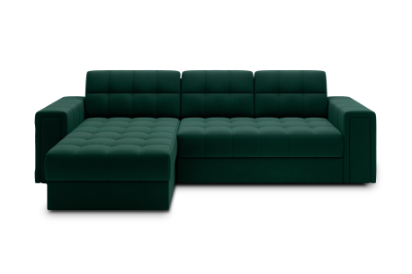 Canapé d'angle 3 places AMINTA convertible en tissu