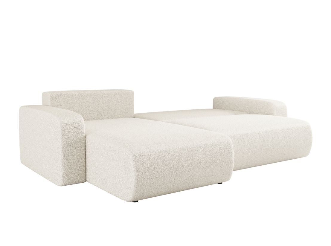 Canapé LYANA d'angle XL réversible et convertible 4 places en tissu bouclette