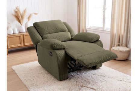 RELAXXO - Fauteuil de relaxation LEO en velours côtelé