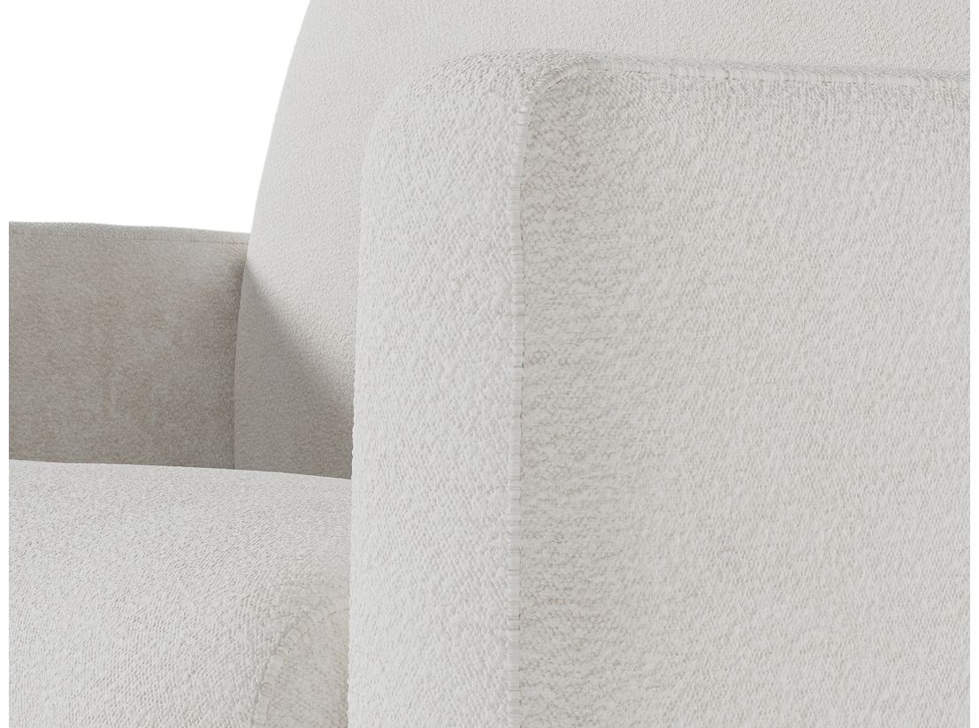 Fauteuil AGATHE convertible express couchage quotidien 70x190cm en tissu bouclette