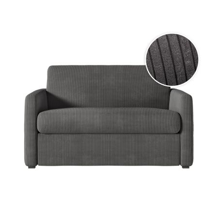 Fauteuil AGATHE convertible express couchage quotidien 100x190cm en velours côtelé