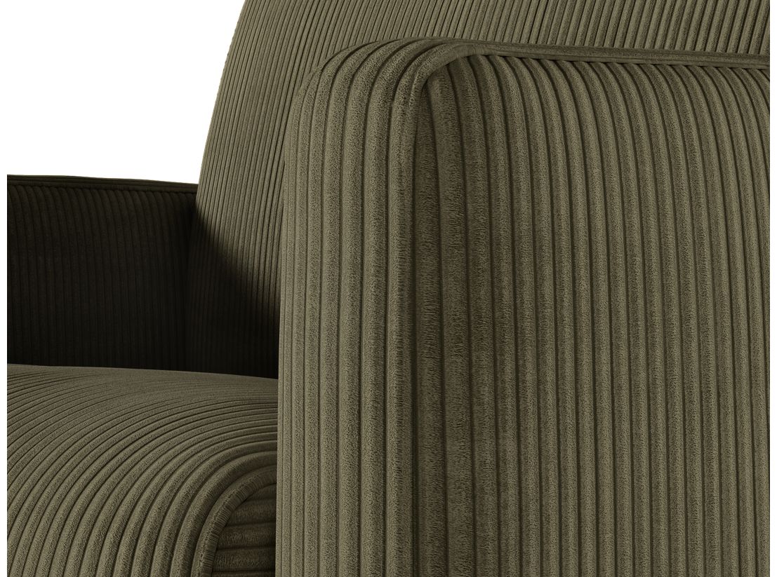 Fauteuil AGATHE convertible express couchage quotidien 100x190cm en velours côtelé