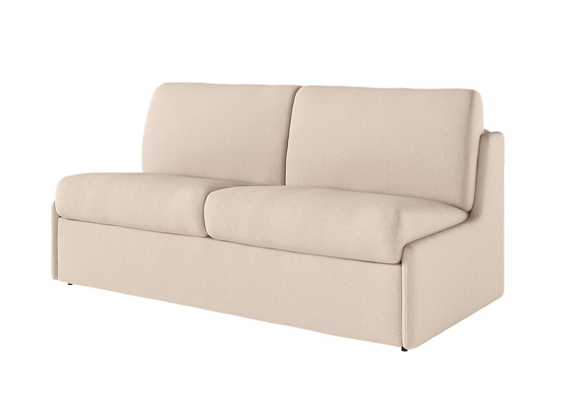 Canapé convertible express 3 places AGATHE couchage quotidien 140x190cm sans accoudoirs en tissu