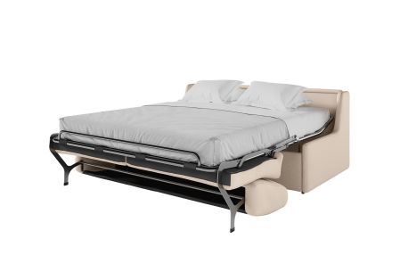 Canapé convertible express 3 places AGATHE couchage quotidien 140x190cm sans accoudoirs en tissu