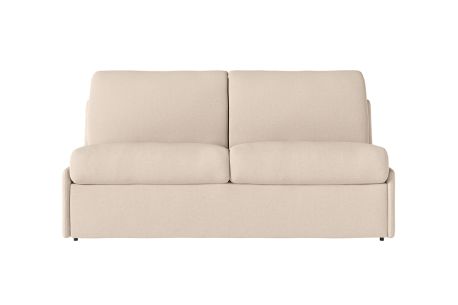 Canapé convertible express 3 places AGATHE couchage quotidien 140x190cm sans accoudoirs en tissu
