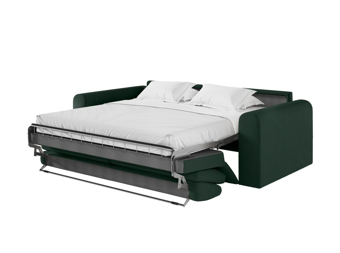 Canapé SILVIO convertible express 3 places couchage quotidien 160x190cm en tissu - épaisseur matelas 13cm