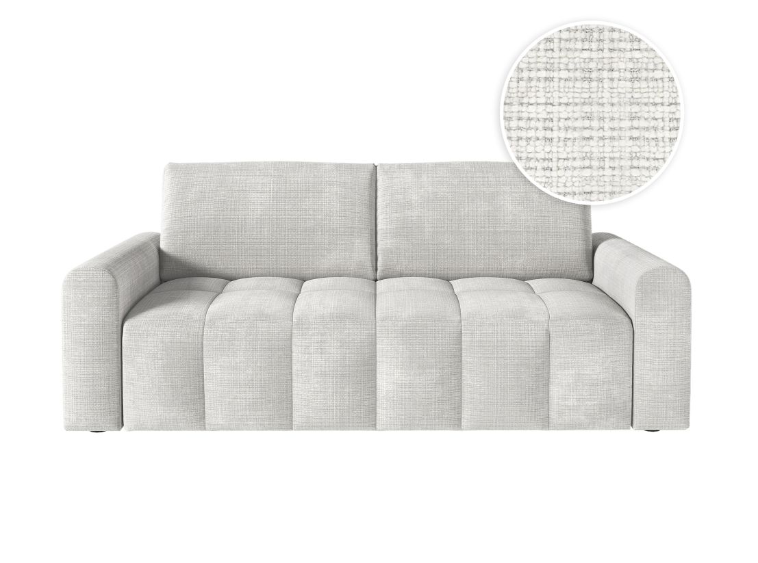 Canapé SILVIO convertible express 3 places couchage quotidien 160x190cm en tissu chenille - épaisseur matelas 13cm