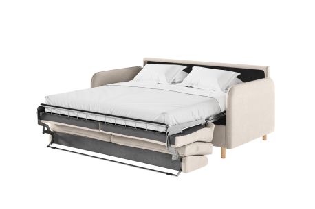 Canapé MIKA convertible express 3 places couchage quotidien 140x190cm en tissu - épaisseur matelas 14cm