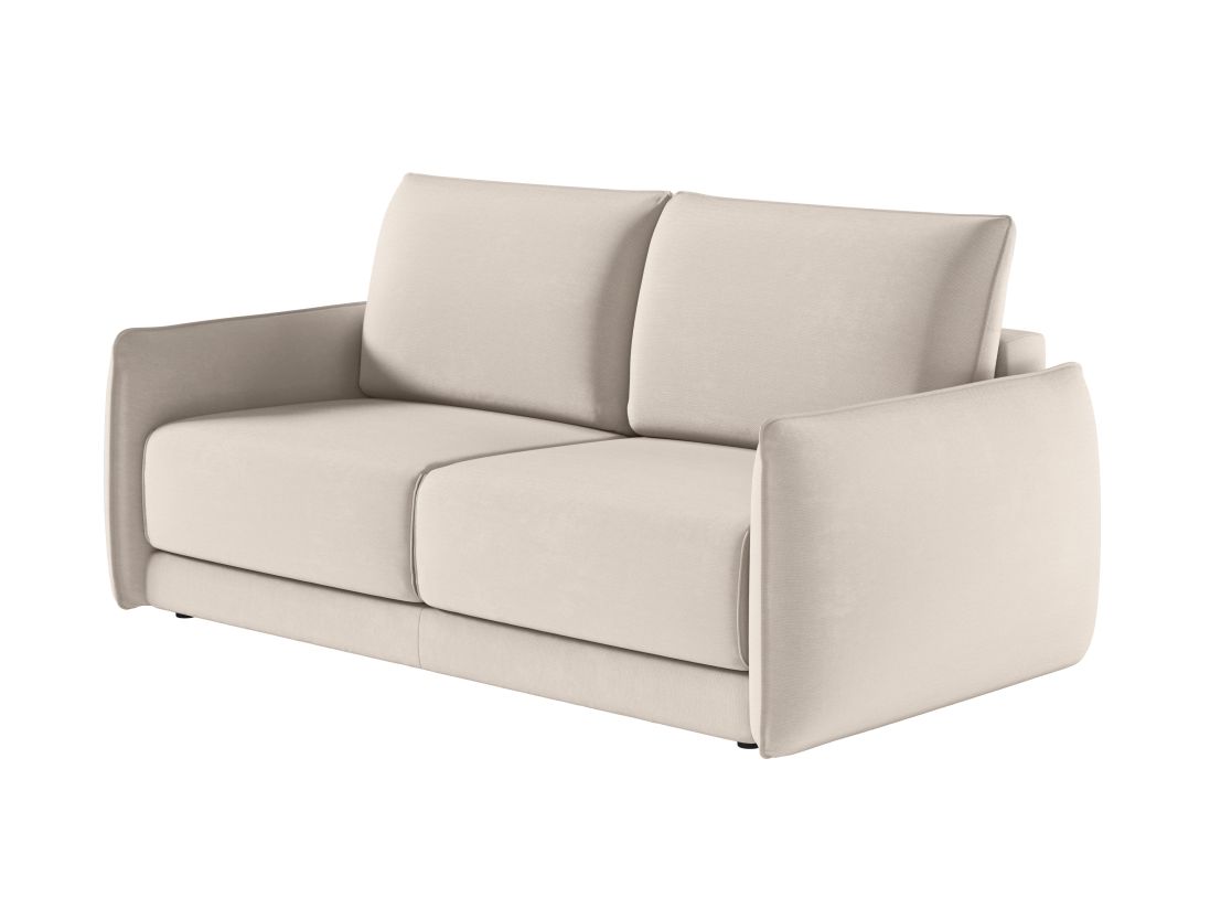 Canapé DARIO convertible express 3 places couchage quotidien 140x190cm en tissu - épaisseur matelas 14cm