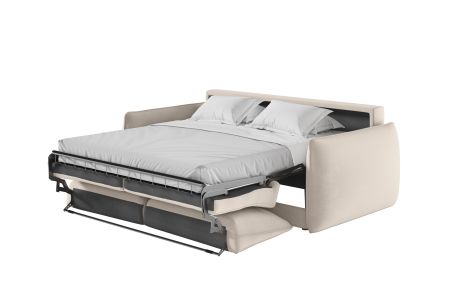 Canapé DARIO convertible express 3 places couchage quotidien 140x190cm en tissu - épaisseur matelas 14cm