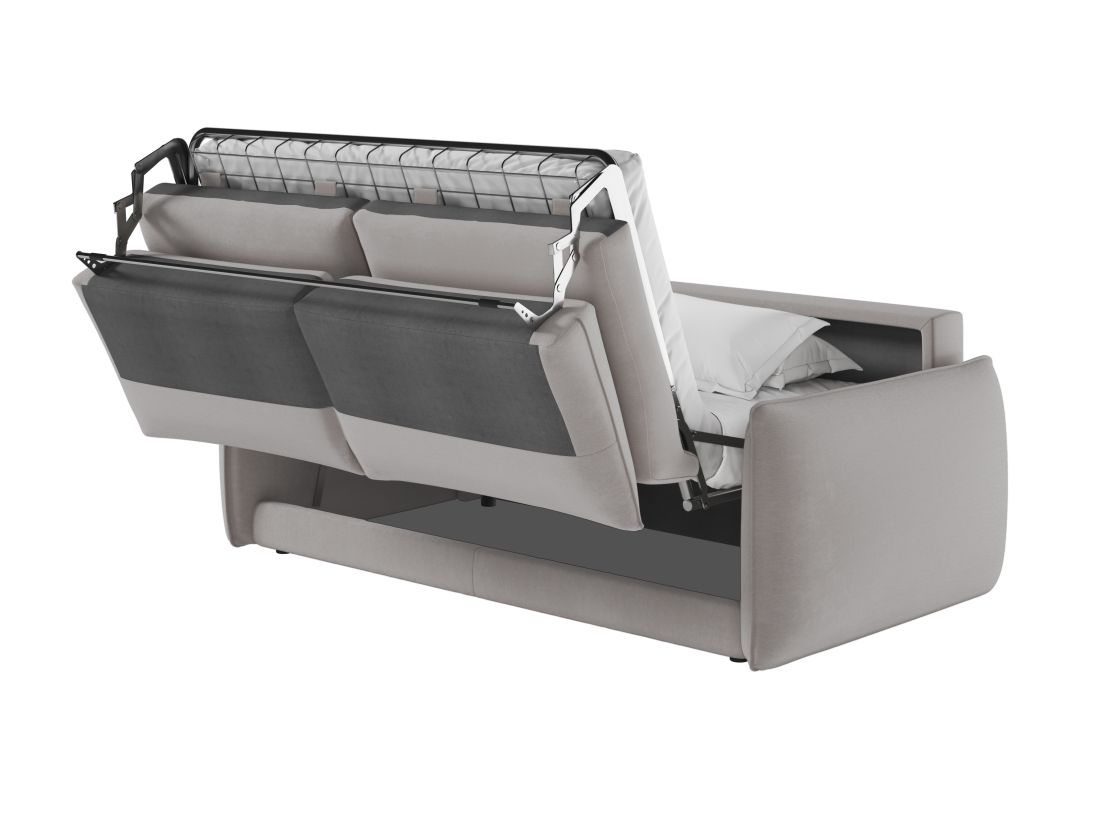 Canapé DARIO convertible express 3 places couchage quotidien 160x190cm en tissu - épaisseur matelas 14cm