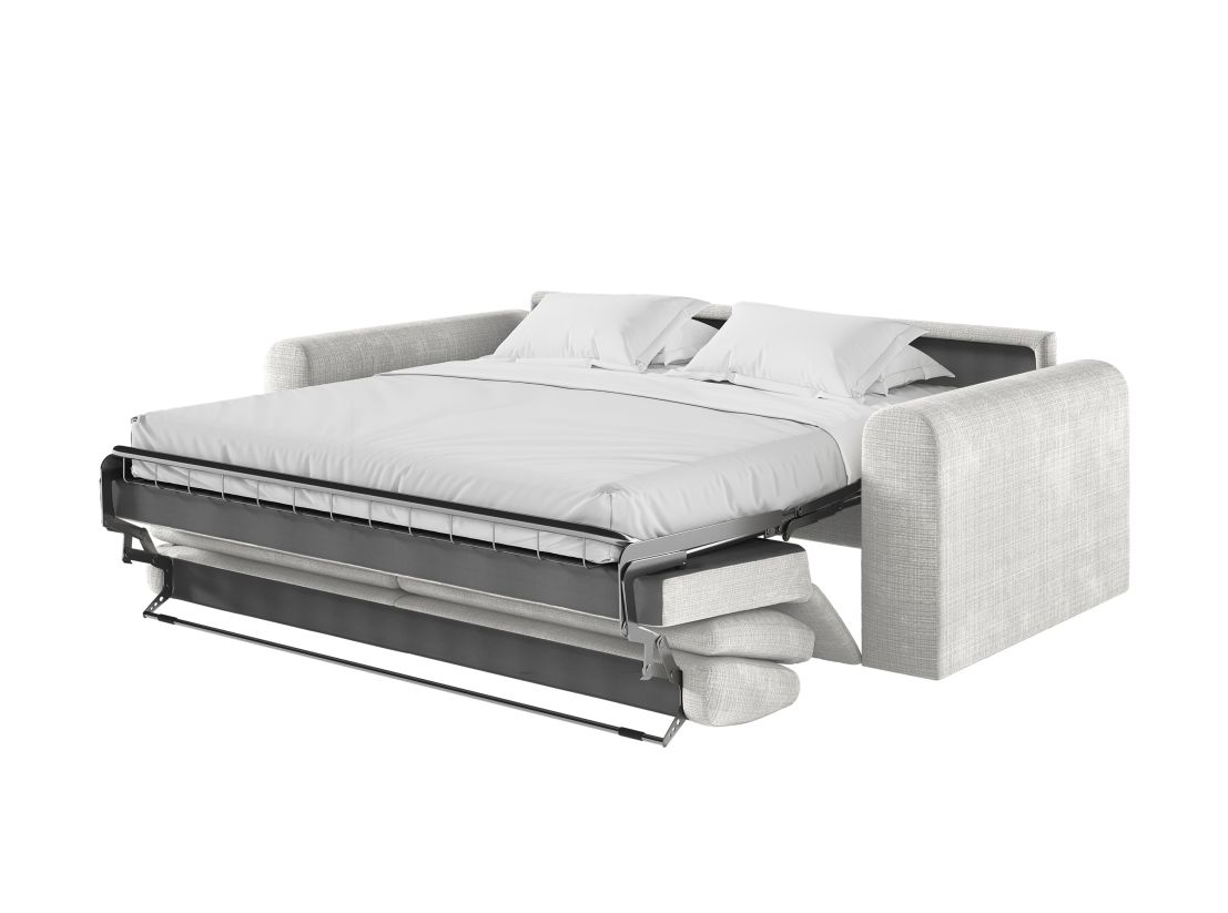 Canapé SILVIO convertible express 3 places couchage quotidien 140x190cm en tissu chenille - épaisseur matelas 17cm