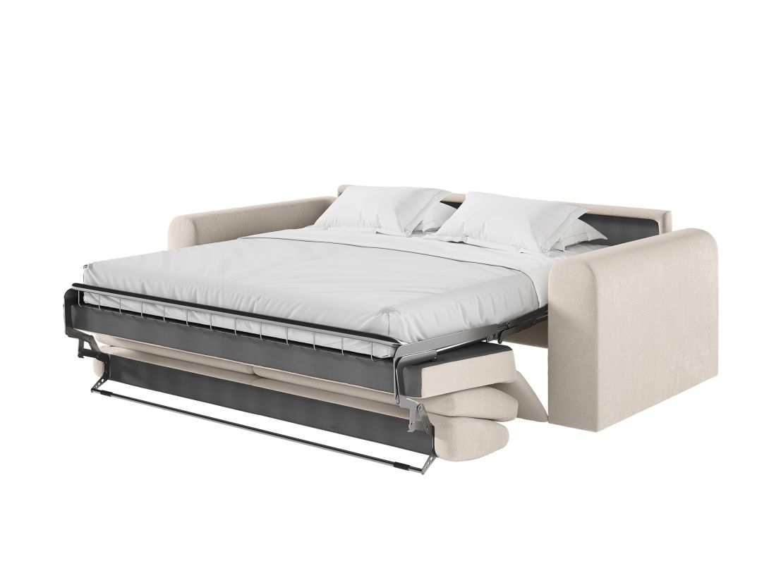 Canapé SILVIO convertible express 3 places couchage quotidien 140x190cm en tissu - épaisseur matelas 13cm