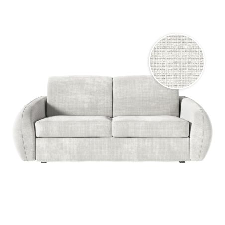 Canapé LOUKA convertible express 3 places couchage quotidien 160x190cm en tissu chenille - épaisseur matelas 17cm