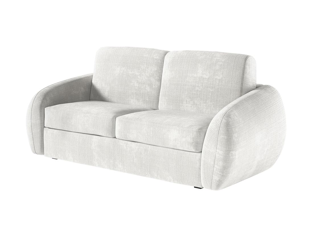 Canapé LOUKA convertible express 3 places couchage quotidien 140x190cm en tissu chenille - épaisseur matelas 13cm