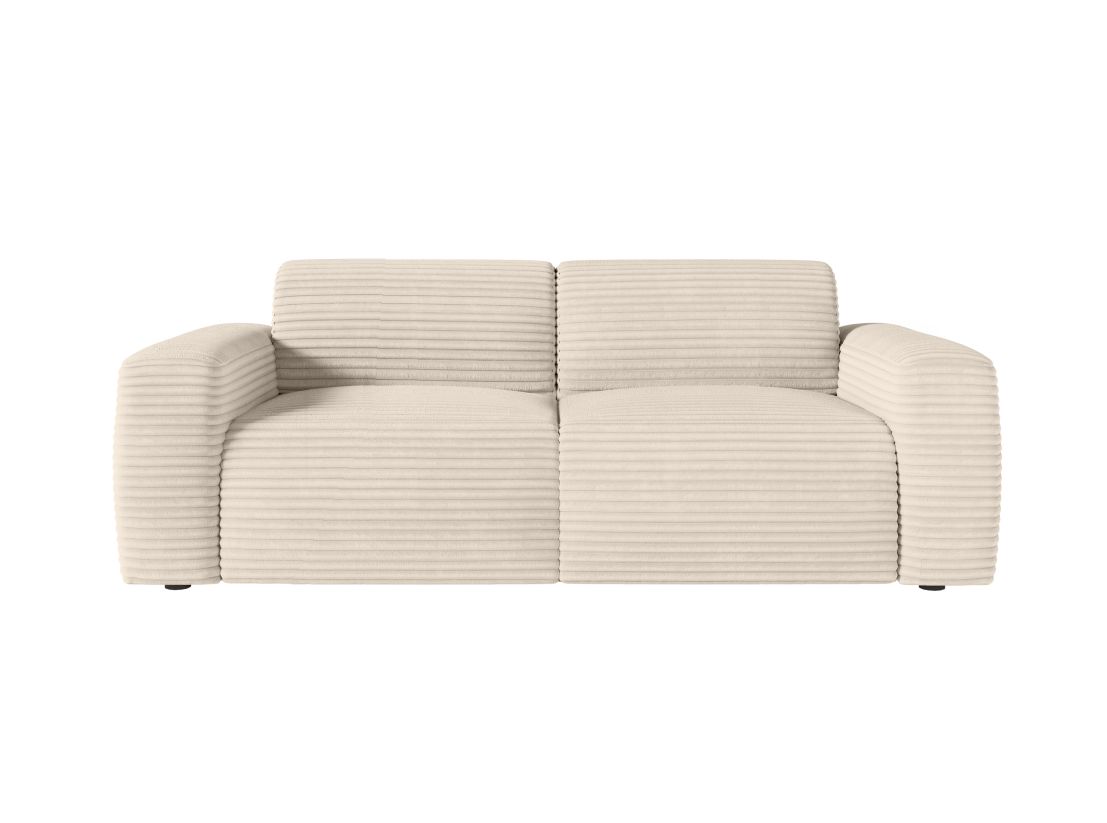 Canapé PACO convertible express 3 places couchage quotidien 140x190cm en velours côtelé - épaisseur matelas 17cm