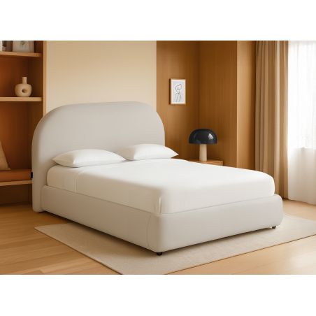 Cadre de lit ROLLY avec coffre en tissu - Dimensions matelas : 180 x 200 cm