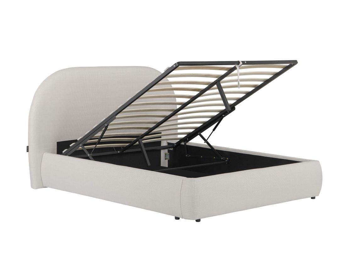 Cadre de lit ROLLY avec coffre en tissu - Dimensions matelas : 180 x 200 cm