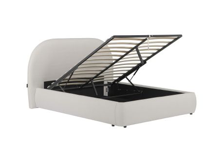 Cadre de lit ROLLY avec coffre en tissu - Dimensions matelas : 160 x 200 cm