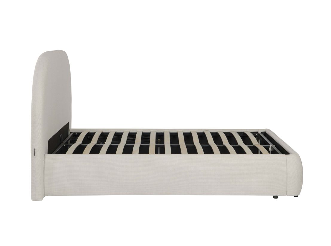 Cadre de lit ROLLY avec coffre en tissu - Dimensions matelas : 160 x 200 cm