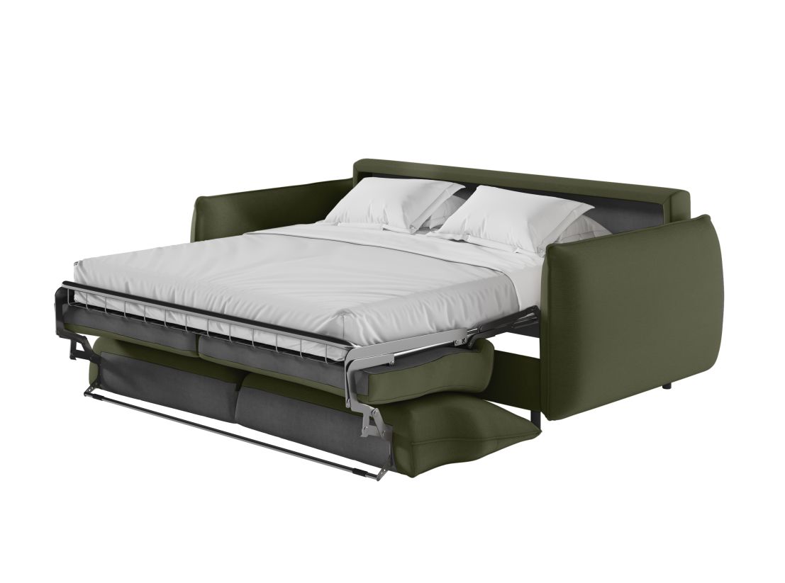 Canapé ERIK convertible express 3 places couchage quotidien 160x190cm en tissu - épaisseur matelas 14cm