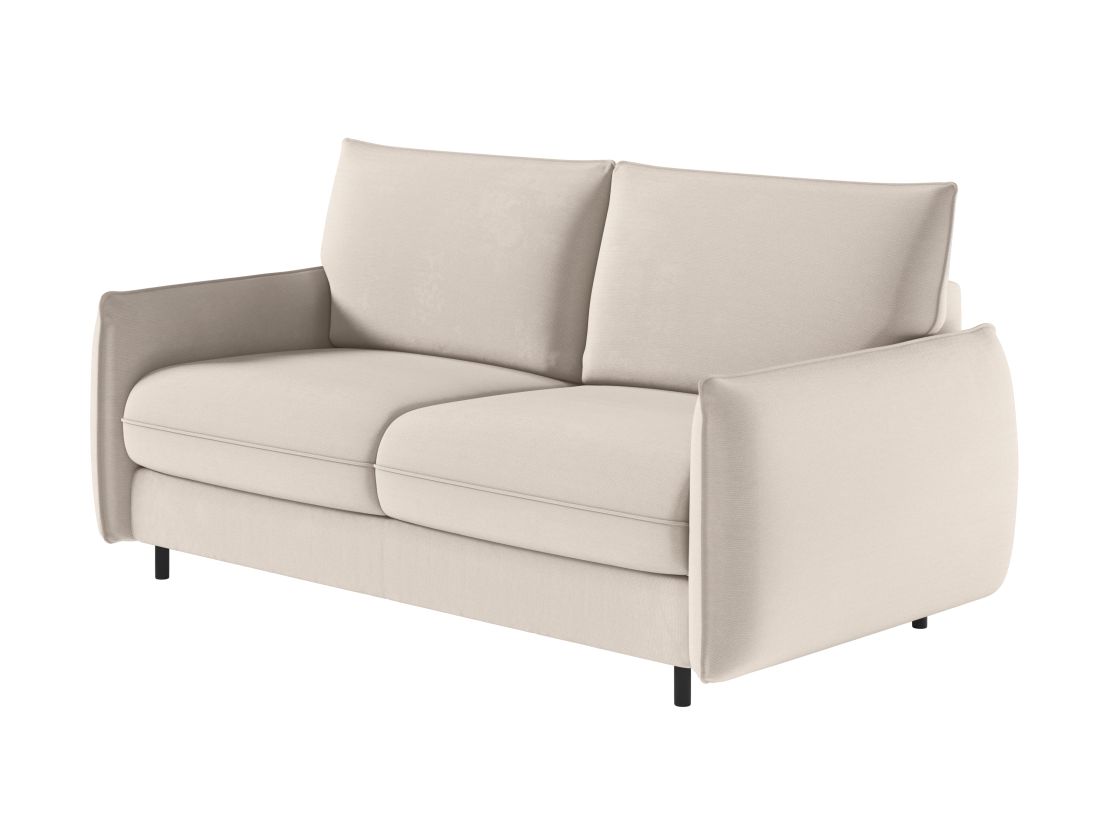 Canapé ERIK convertible express 3 places couchage quotidien 140x190cm en tissu - épaisseur matelas 14cm