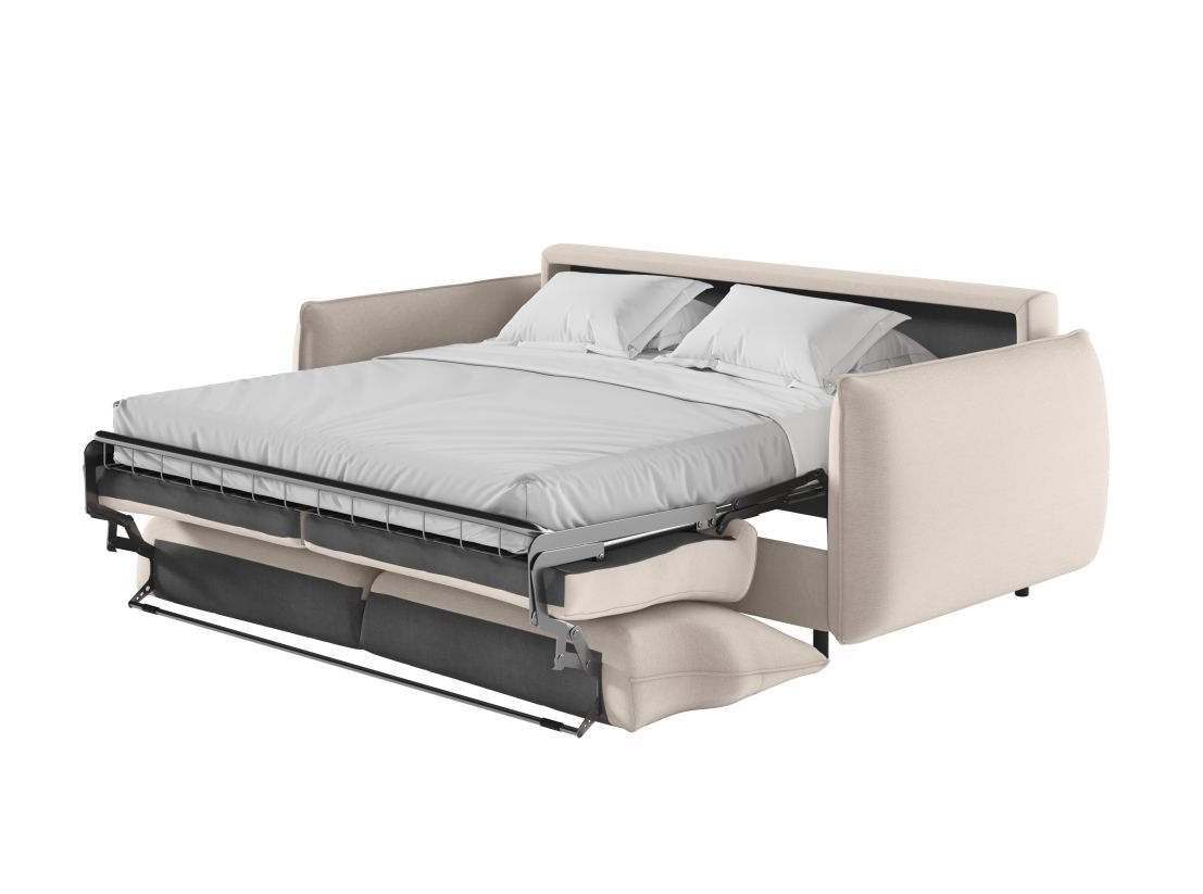 Canapé ERIK convertible express 3 places couchage quotidien 140x190cm en tissu - épaisseur matelas 14cm