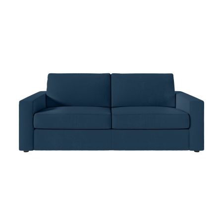Canapé ADELE convertible express 3 places déhoussable couchage quotidien 140x190cm en tissu - épaisseur matelas 17cm
