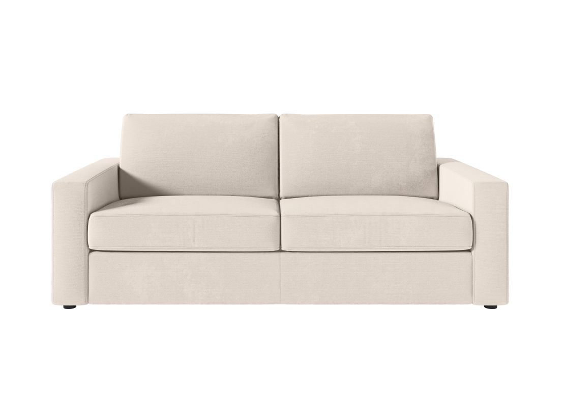Canapé ADELE convertible express 3 places déhoussable couchage quotidien 140x190cm en tissu - épaisseur matelas 17cm
