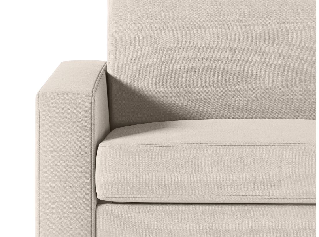 Canapé ADELE convertible express 3 places déhoussable couchage quotidien 140x190cm en tissu - épaisseur matelas 17cm