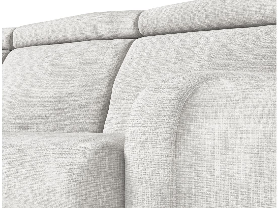 Canapé CAROLE d'angle convertible express 4 places couchage 140x190cm têtières réglables tissu chenille - épaisseur matelas 13cm