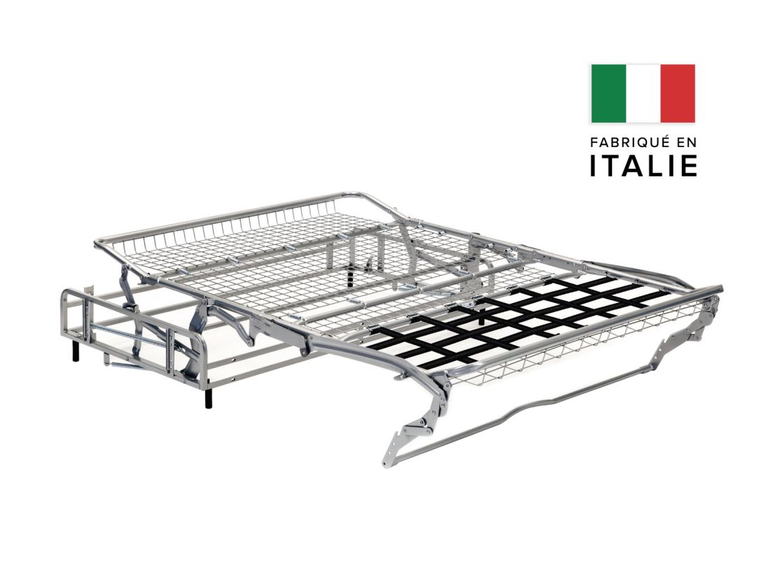 Canapé ERIK convertible express 3 places couchage quotidien 160x190cm en tissu - épaisseur matelas 14cm