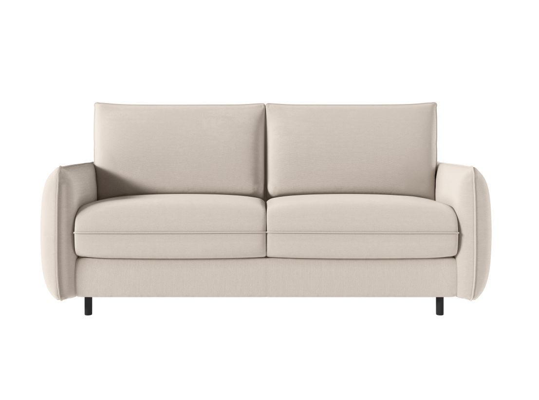 Canapé ERIK convertible express 3 places couchage quotidien 140x190cm en tissu - épaisseur matelas 14cm