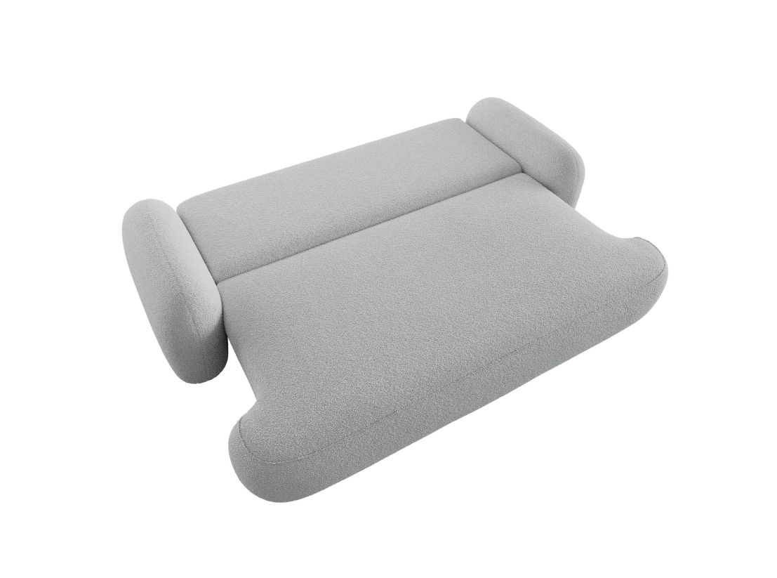 Canapé convertible MILLY 3 places avec coffre en tissu bouclette
