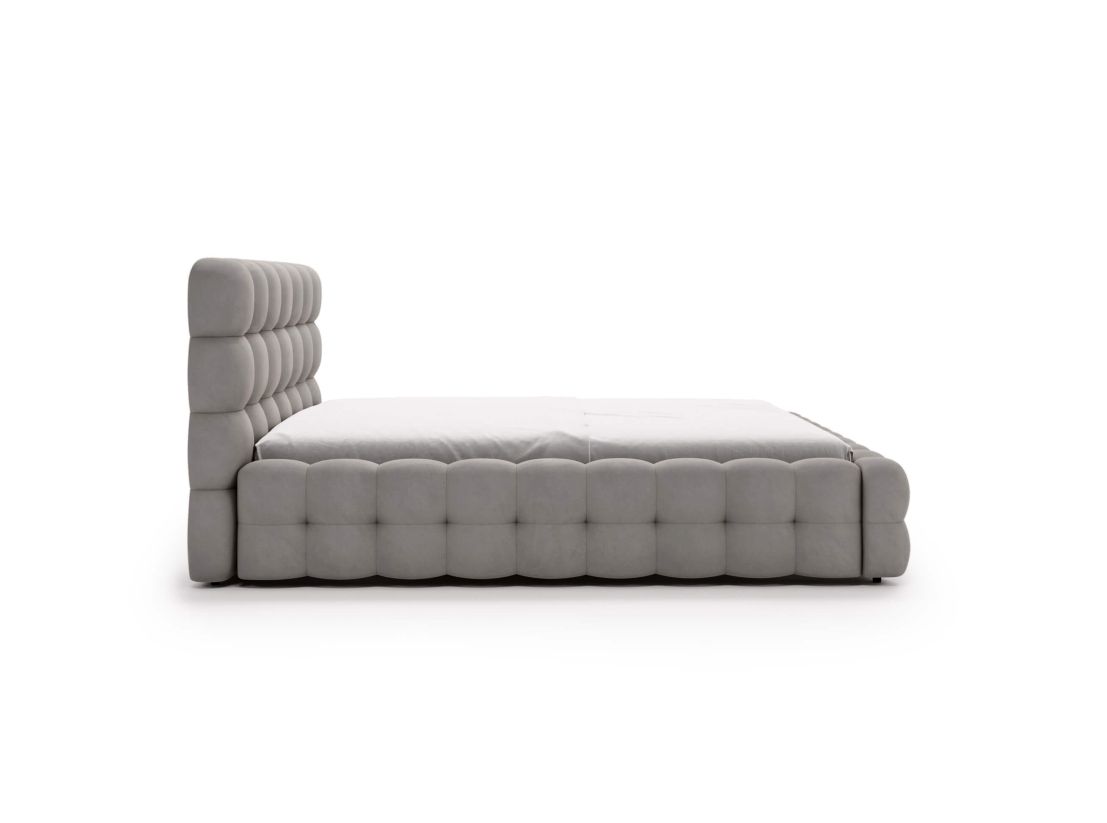 Lit coffre CARLY en velours - Dimensions du couchage : 140 x 200 cm