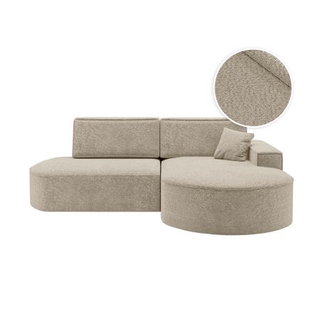 Canapé d'angle convertible MARLO 4 places en tissu chenille